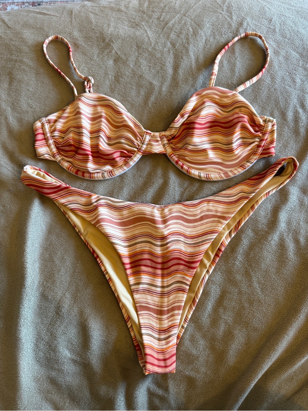 Princess Polly Striped Underwire Bikini Set